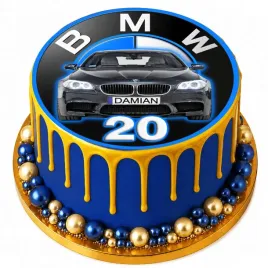 oplatek-na-tort-logo-bmw-z-frontem-auta-czarne