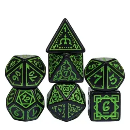 zestaw-7-kosci-zielone-zdobione-czarne-d4-20-k20-rpg-dandd-mtg-baldur-s-gate