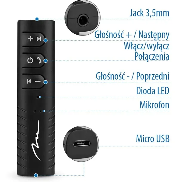 odbiornik-bluetooth-jack-35mm-media-tech-mt3588-stan-nowy