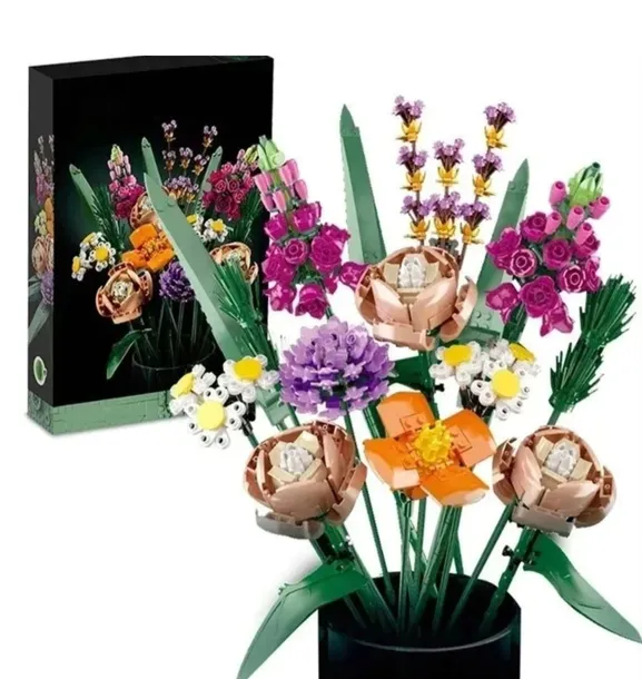 Klocki konstrukcyjne kwiaty bukiet kwiatów Botanicals Collection 756 elementów