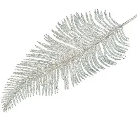 lisc-piorko-galazka-brokat-paproc-silver