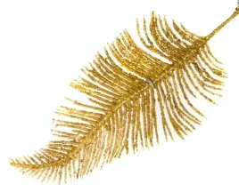 lisc-piorko-galazka-brokat-paproc-gold