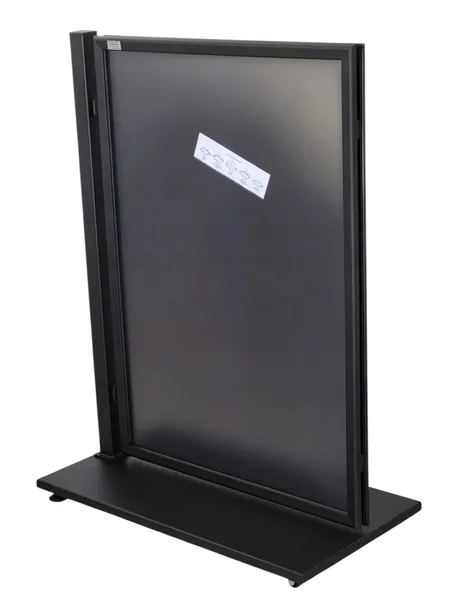 POTYKACZ REKLAMOWY STOJAK A1 2STR. EXTRA! STABILNY 16KG PROFIL 32MM CZARNY