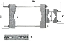 obejma-dystansowa-ozp-43-100