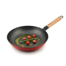 patelnia-zeliwna-28cm-nieprzywierajaca-xylan-uchwyt-drewniany-rodeluxe