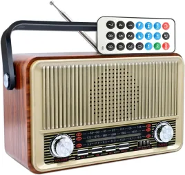 kuchenne-radio-przenosne-retro-bluetooth-fm-usb-sd-aux-z-pilotem-brazowe
