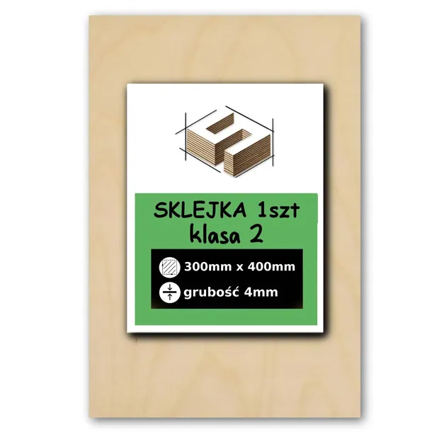 SKLEJKA 4mm FORMATKA DO LASERA CNC GRAWER 30x40cm 300x400mm Klasa 2