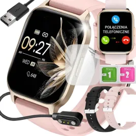 smartwatch-damski-kwarcowy-rozowy-sportowy-z-bluetooth-i-ekranem-dotykowym
