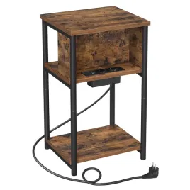 vasagle-stolik-boczny-z-gniazdami-usb-30x34x58cm-brazowy
