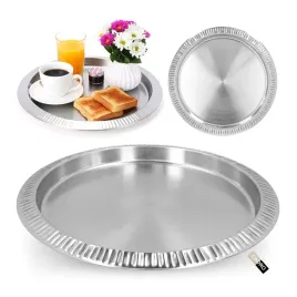 taca-do-serwowania-przekasek-kawy-okragla-35-cm-srebrna-stal-nierdzewna