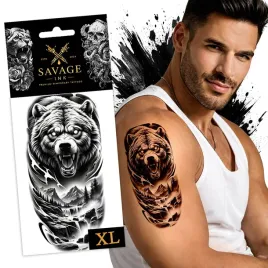tatuaz-zmywalny-tymczasowy-sztuczny-meski-damski-niedzwiedz-grizli-duzy-xl