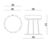 taboret-corto-czarny-stan-nowy