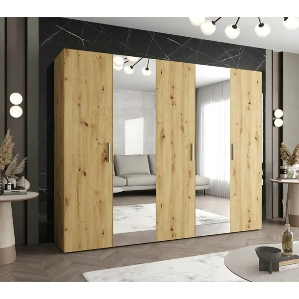szafa-bari-2-250-cm-jasny-dab-kolor-mebla-bialy-czarny-dab-artisan-kaszmir