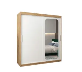 szafa-przesuwna-z-lustrem-promo-t2-180-jasny-dab-bialy