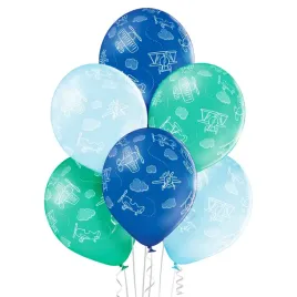 balony-samoloty-samolot-niebieskie-belbal-12-30cm-6szt