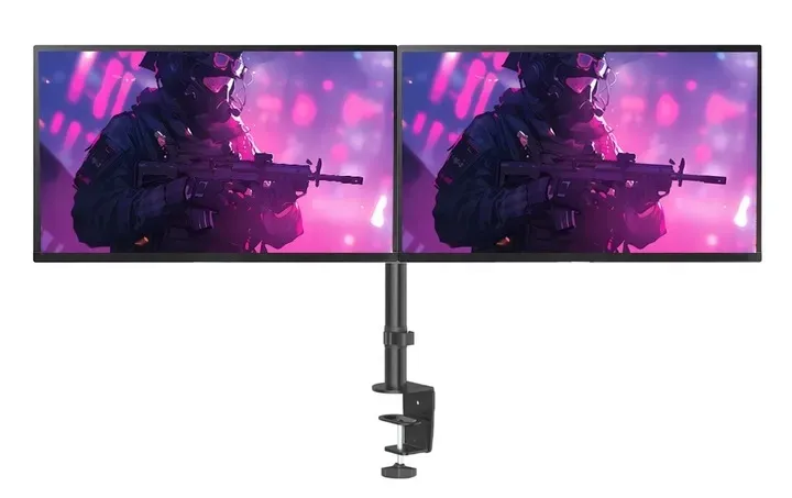 KOMPLET ZESTAW WYDAJNE 2 MONITORY 27" + KABLE + UCHWYT