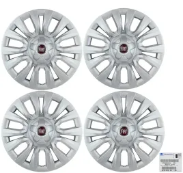 4x-oe-fiat-kolpak-ozdobny-felgi-15-srebrny-z-czerwonym-logo-tipo-6j-6l-ory