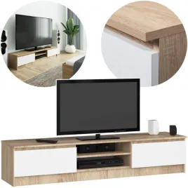 szafka-rtv-nowoczesna-160-cm-pod-telewizor-tv-dab-sonoma-biala-szafki-polki