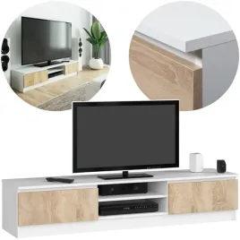 szafka-rtv-nowoczesna-160-cm-pod-telewizor-tv-biala-dab-sonoma-szafki-polki