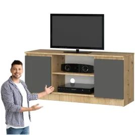 szafka-rtv-pod-telewizor-tv-120-cm-dab-artisan-szary-mala-2-szafki-2-polki