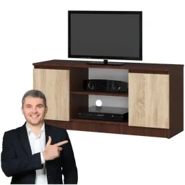 szafka-rtv-pod-telewizor-tv-120-cm-wenge-dab-sonoma-mala-2-szafki-2-polki