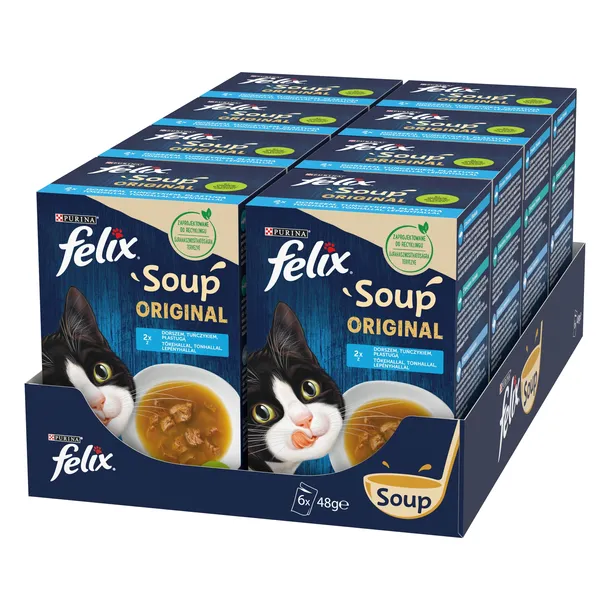 Felix Soup Original rybne smaki karma dla kota 48 saszetek x48g