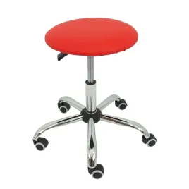 taboret-obrotowy-ekoskora-d15-czerwona-or-podstawa-chrom-or-kolka