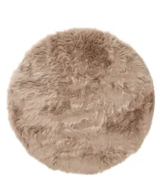 dywan-okragly-futrzany-shaggy-brazowy-120cm