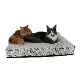 materac-prostokatny-bialy-w-rozowe-kwiatki-kokardka-60x50-wys-15-cm