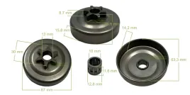 beben-sprzegla-3-8-6zebow-poulan-2900-3050-pp-210-295-3616-4018-5300693-15