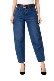 moon-girl-damskie-spodnie-jeansy-wysoki-stan-pasek-jeansowe-balloon-fit