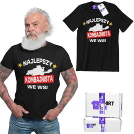 prezent-dla-rolnika-koszulka-najlepszy-kombajnista-we-wsi-nadruk-tshirt
