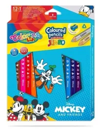 colorino-disney-kredki-olowkowe-trojkatne-jumbo-grube-12-kolorow-mickey