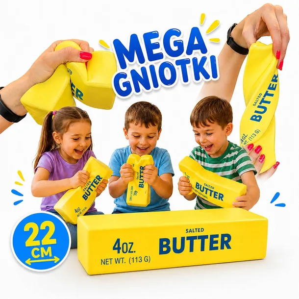 XXL PACHNĄCY GNIOTEK ANTYSTRESOWY MASŁO SQUISHY MIĘKKA ZABAWKA SENSORYCZNA