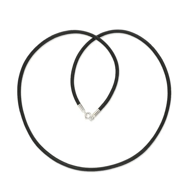 Skórzany rzemyk 2mm - Czarny 60cm pr.925