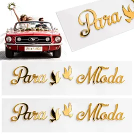 tablice-slubne-mloda-para-weselne-2-szt-zlote-napisy-do-auta-bialy-akryl