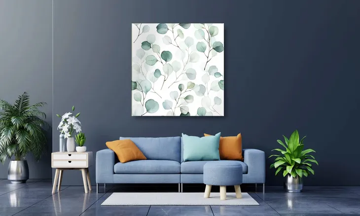 obraz-na-plotnie-001-akwarelowe-listki-60x60cm-wysokosc-cm-51-60
