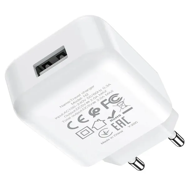 hoco-ladowarka-sieciowa-usb-2a-n2-biala-stan-nowy