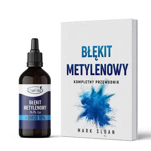 BŁĘKIT METYLENOWY 1% + DMSO 10% 100ml + Książka Mark Sloan Zestaw
