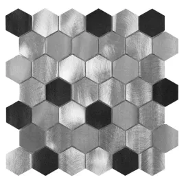 mozaika-metalowa-allumi-grey-hexagon-mix-48-30x30-cm