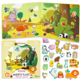 ksiazeczka-ukladanka-z-magnesami-zwierzeta-zoo-puzzle-montessori-50-el