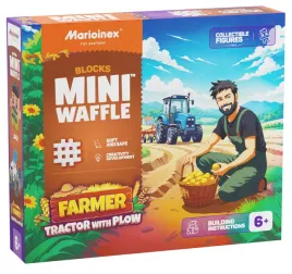 marioinex-klocki-waffle-mini-farmer-traktor-z-plugiem-50-elementow