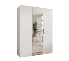 szafa-uchylna-abiks-meble-sandi-2-150-cm-z-lustrem-bialy-kaszmir-matowa