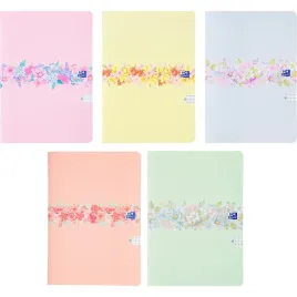 oxford-zeszyt-zeszyt-a5-60-kratka-flowers-papier-90-g-zestaw-5-szt