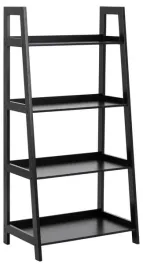 regal-drabinka-actona-wally-czarny-5-polek-plyta-mdf-130x63x40-cm