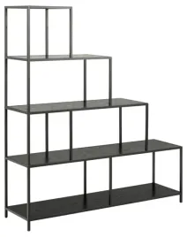 regal-loft-actona-seaford-czarny-matowy-wysoki-150x135-cm-4-polki