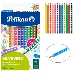 pelikan-kredki-olowkowe-trojkatne-jumbo-silverino-12-kol