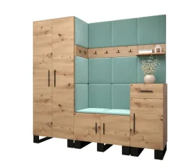 zestaw-mebli-do-przedpokoju-abiks-meble-artin-200-cm-turkusowy-dab-jasny