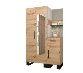 meble-do-przedpokoju-abiks-meble-artin-bezowy-dab-artisan-116-cm-lustro