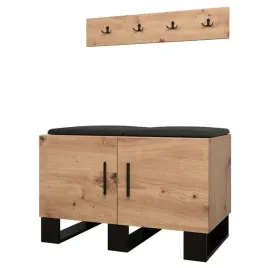 meble-do-przedpokoju-abiks-meble-artin-zestaw-z-wieszakiem-84-cm-czarny